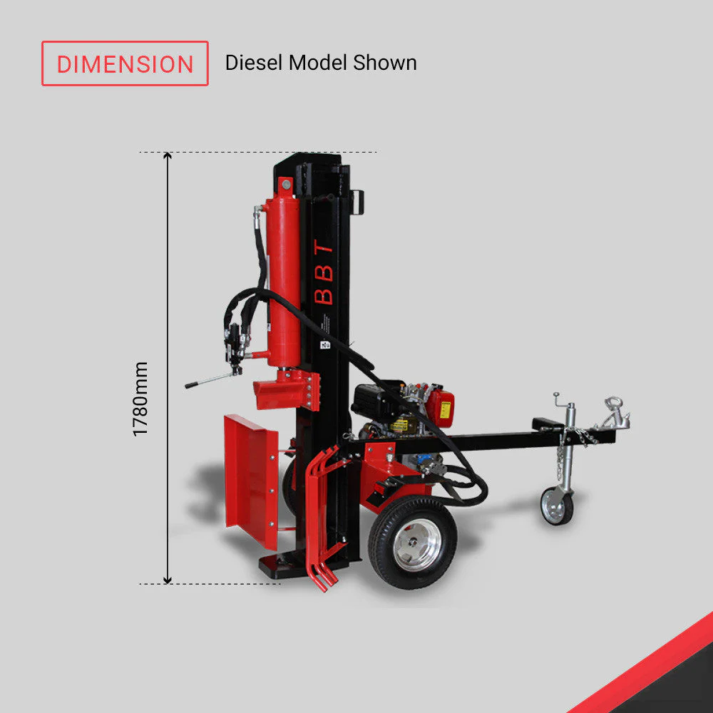 BBT 40/65 Ton Hydraulic Wood Log splitter - 10hp Diesel electric start - 2-Year Warranty - Image 18