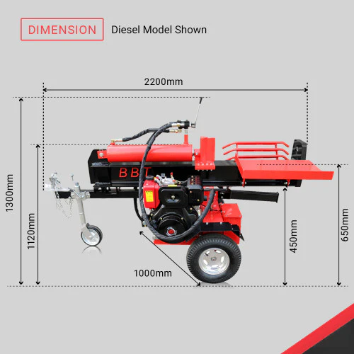 BBT 40/65 Ton Hydraulic Wood Log Splitter - 9HP Petrol - 2-Year Warranty - Image 18