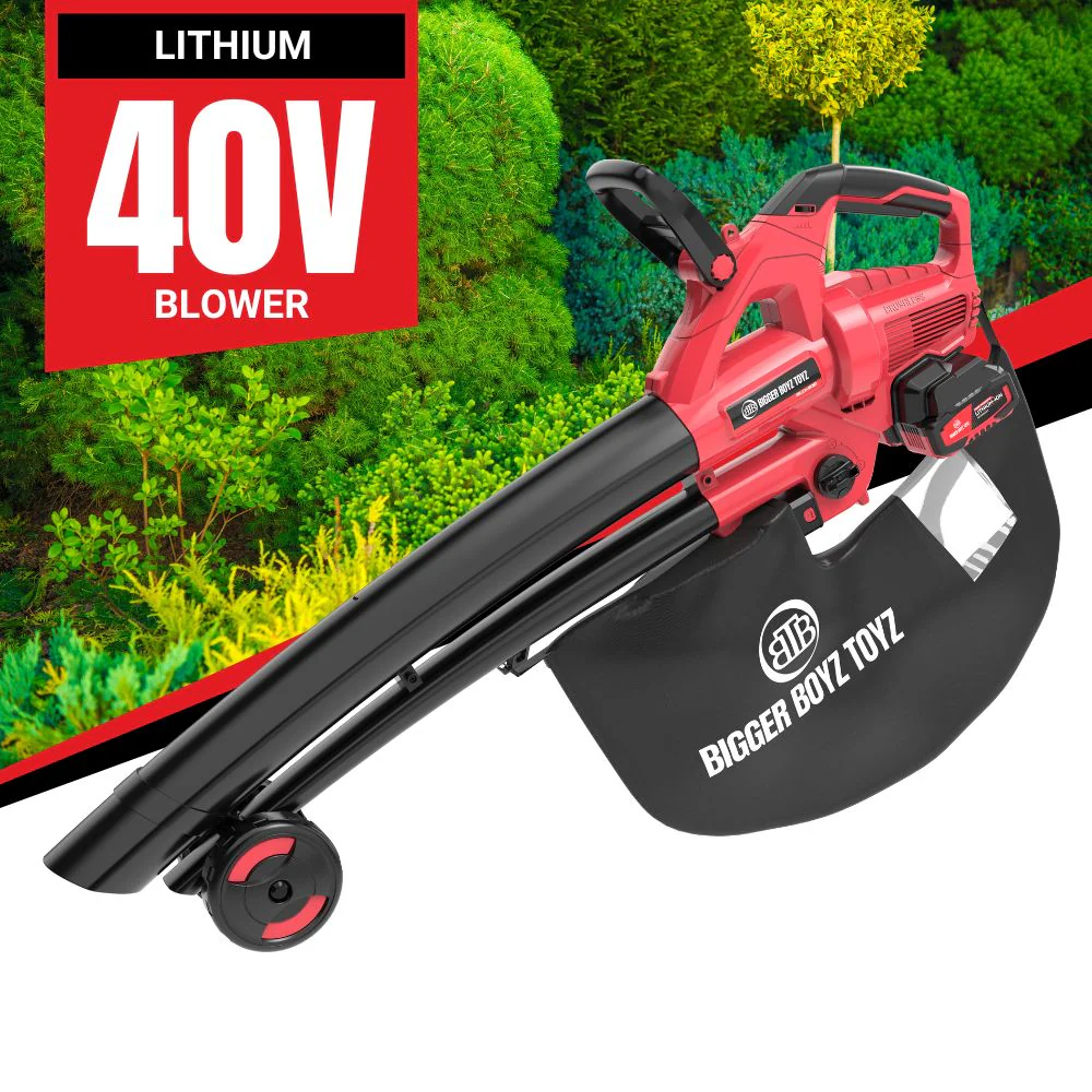 BBT 40V Cordless, Brushless Blower Vacuum with Dual 4.0Ah Lithium-ion Makita Compatible Batteries - Image 2