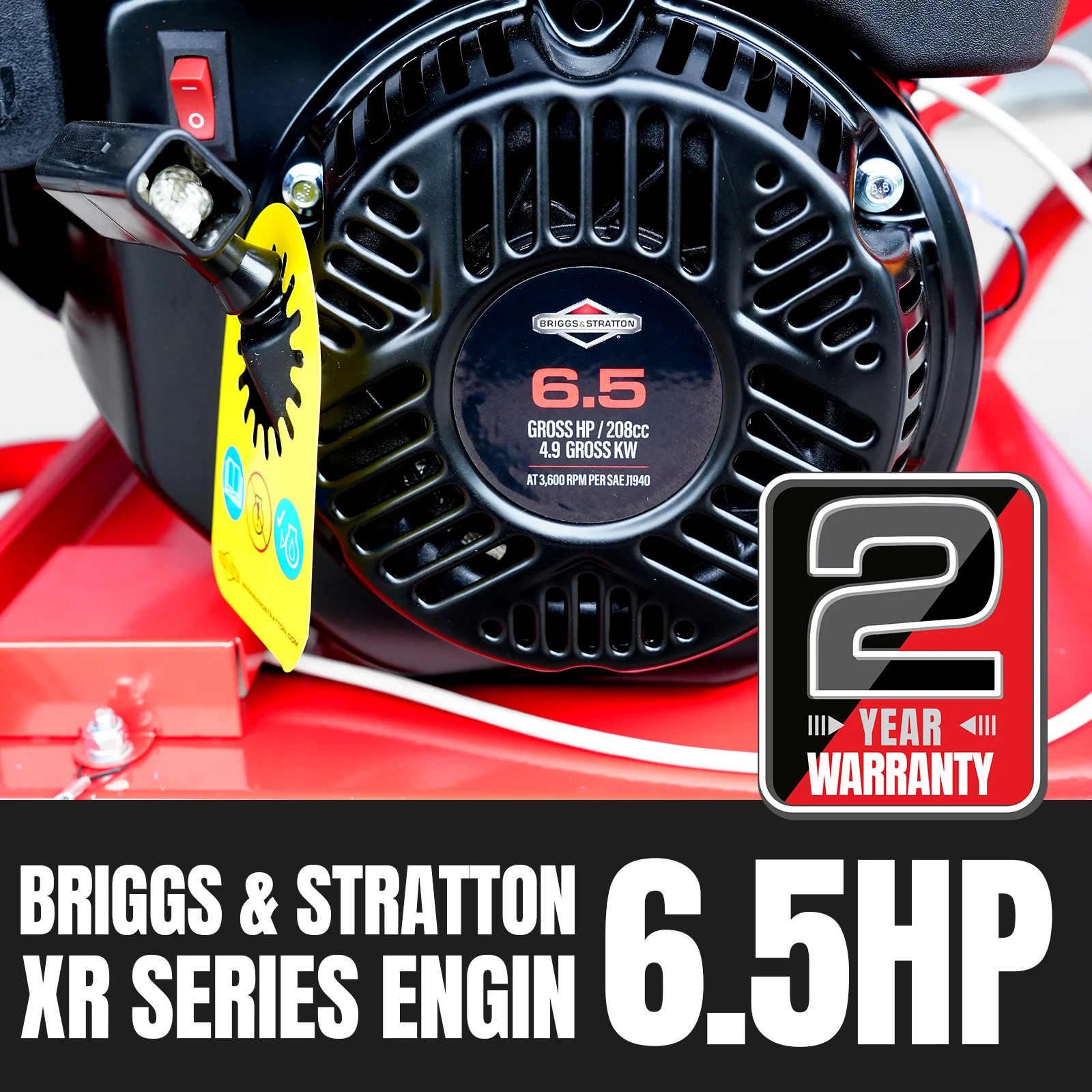 BBT XR950 Briggs & Stratton Garden Wood Chipper Shredder - 6.5hp Petrol - 2-Year Warranty - Image 2