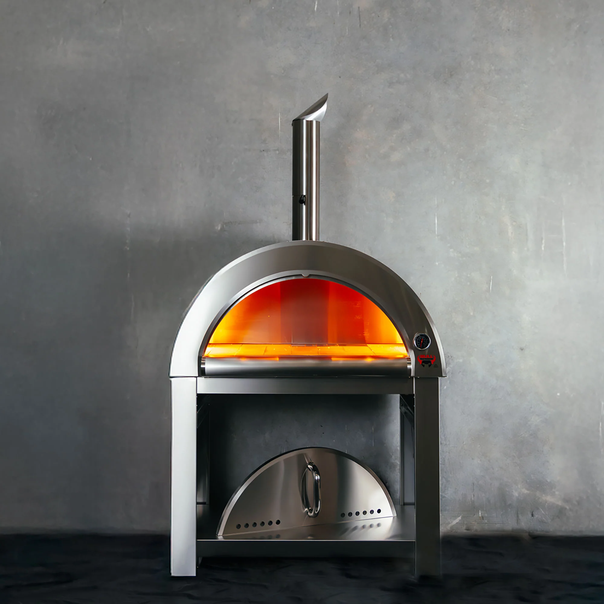 Bull BBQ Outdoor Large Wood-Fired Pizza Oven - Premium #304 Stainless Steel - Image 2