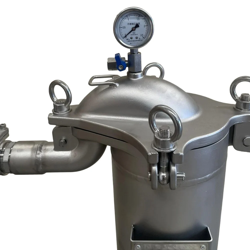 Stainless Steel High-Pressure Bag Filter Housing – 2# Single Bag (SS316) with Pressure Reduction Valve - Image 3