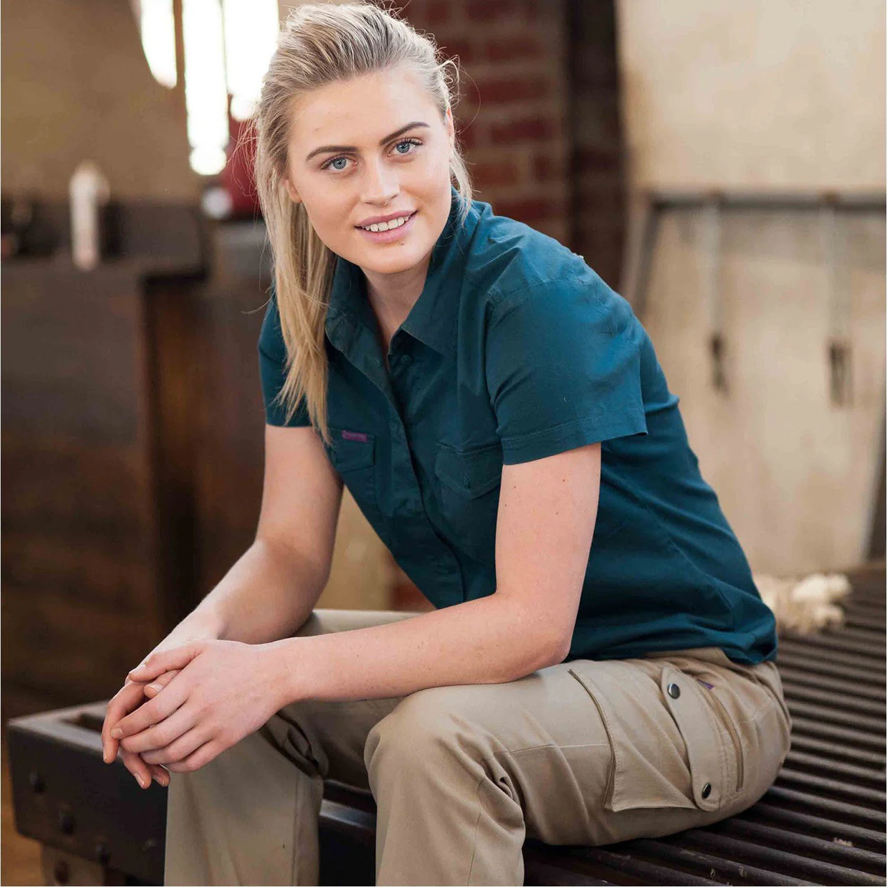 Green Hip - Pants Give Cargo 'Every aBron, Vick and Sally' (Navy Blue) - Women's Workwea - Image 6