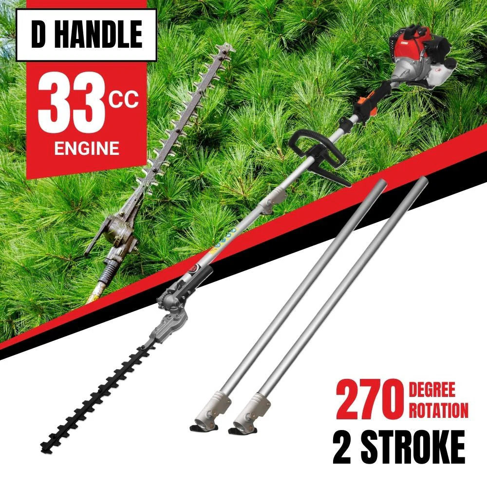 BBT 33cc 2-Stroke 450mm Extendable Pole Hedge Trimmer - 2-Year Warranty