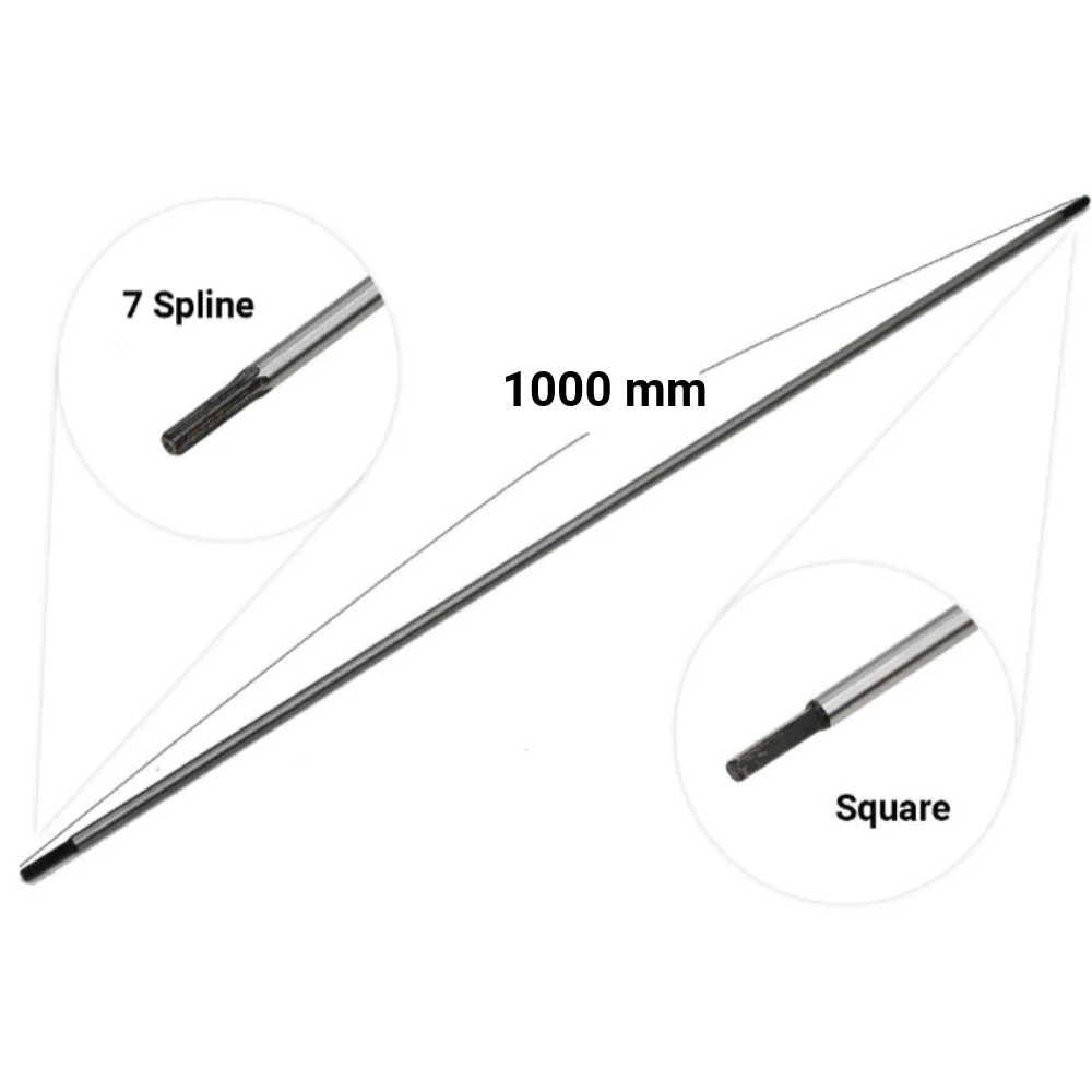 Replacement Inner Shaft 1000mm 7 Spline to Square